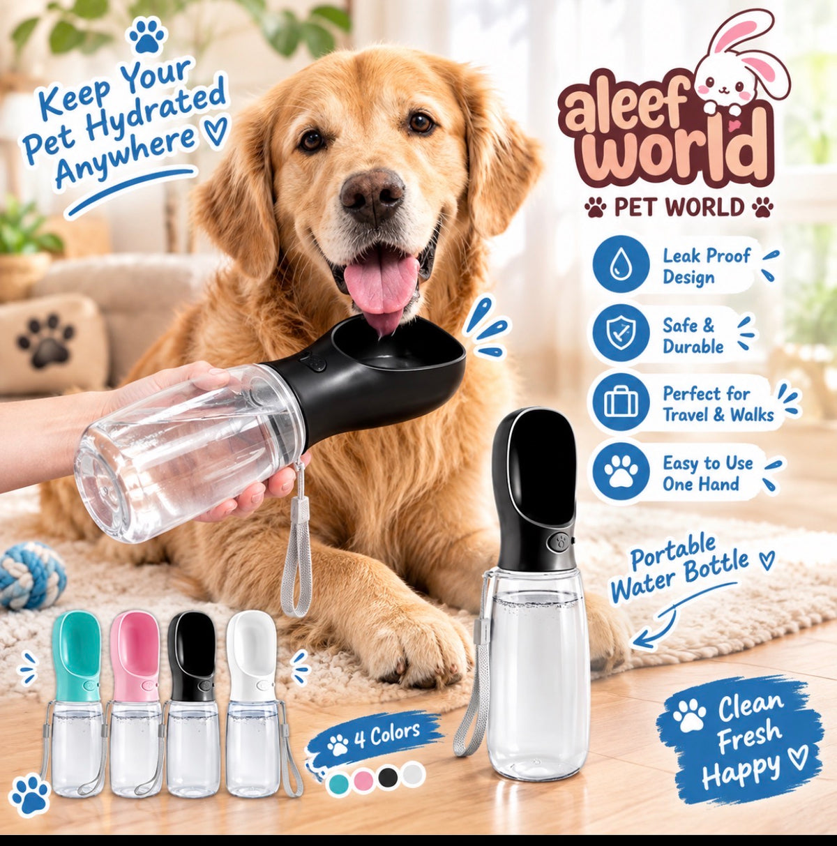 Portable Pet Water Bottle