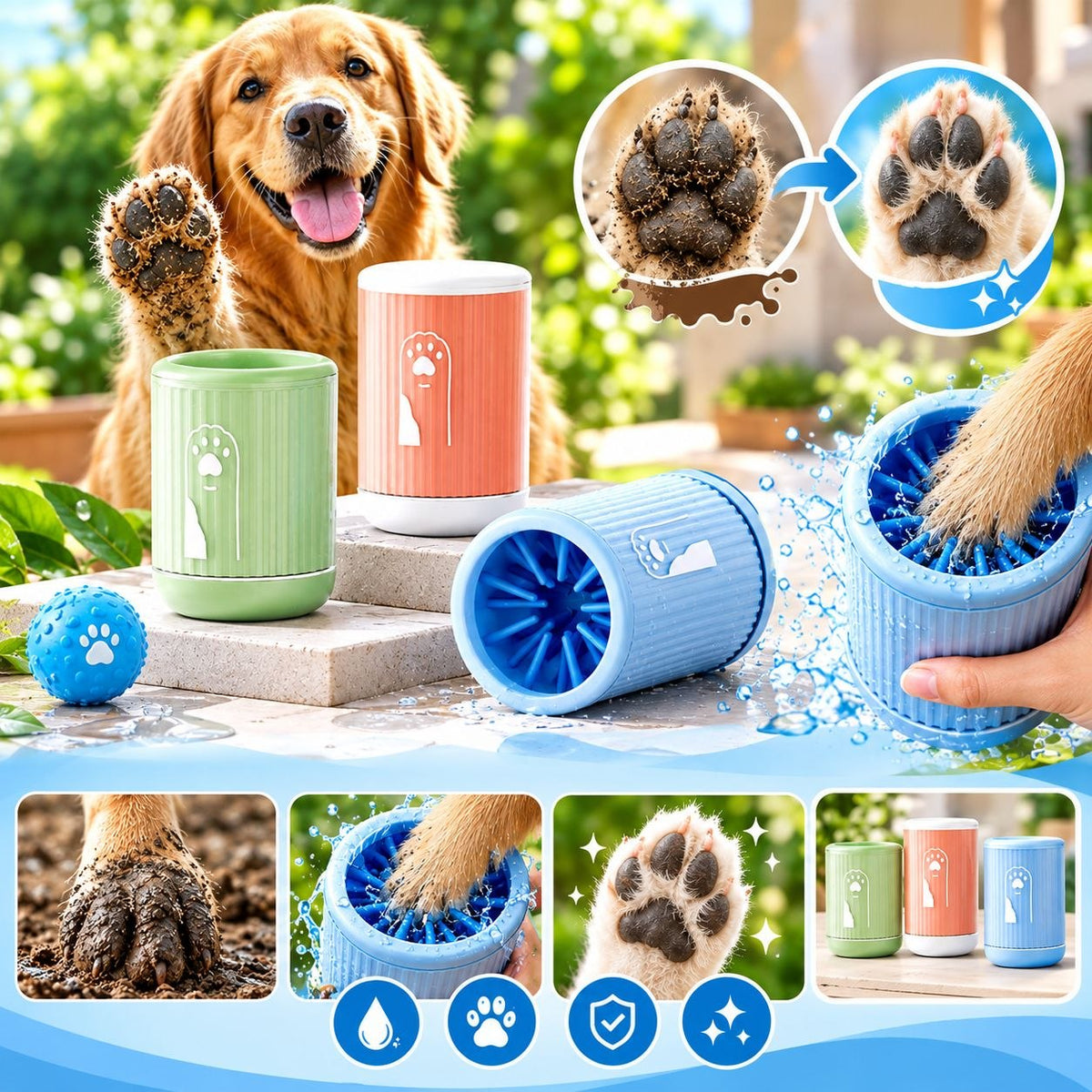 Pet Paw Cleaner Cup