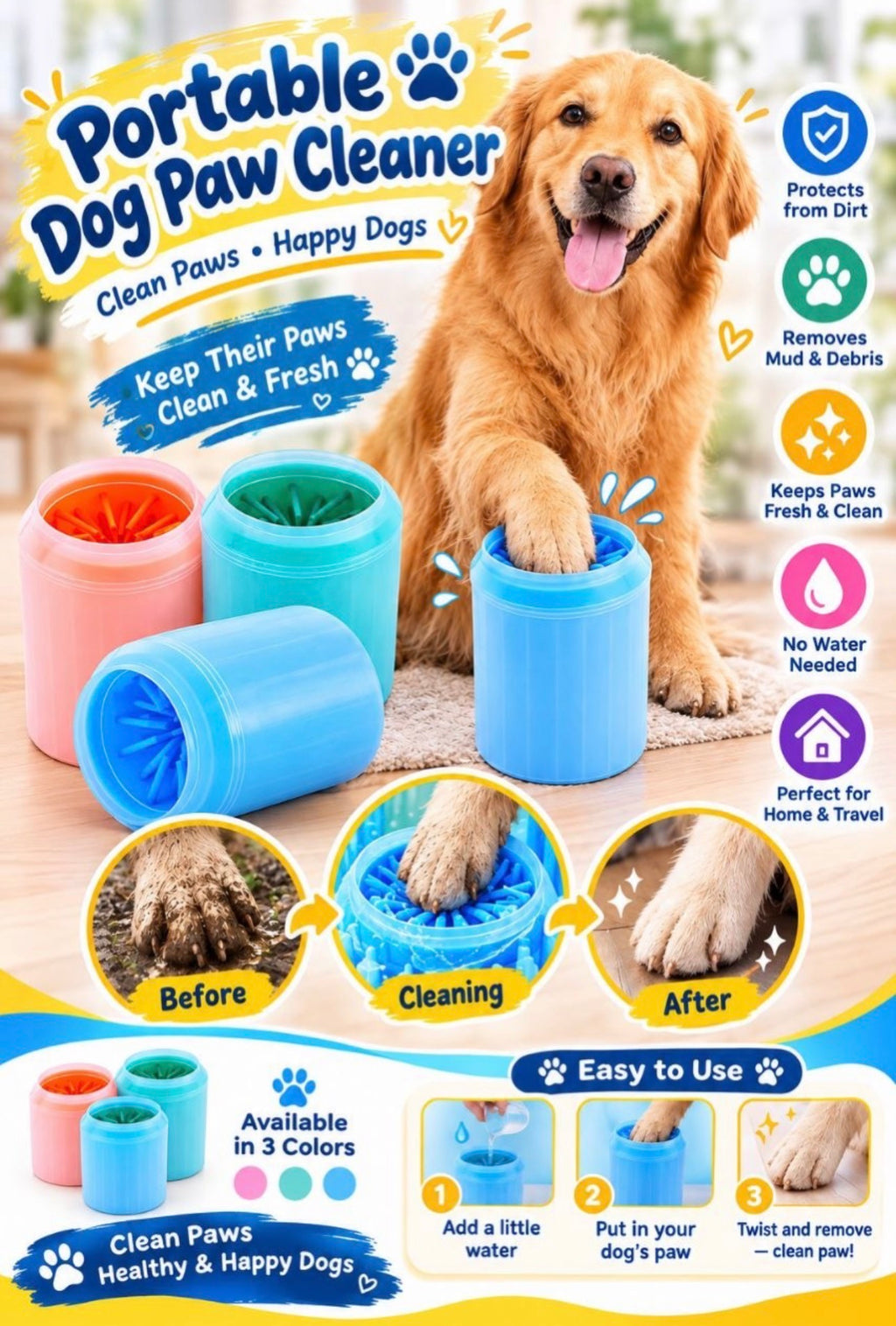 Portable Dog Paw Cleaner
