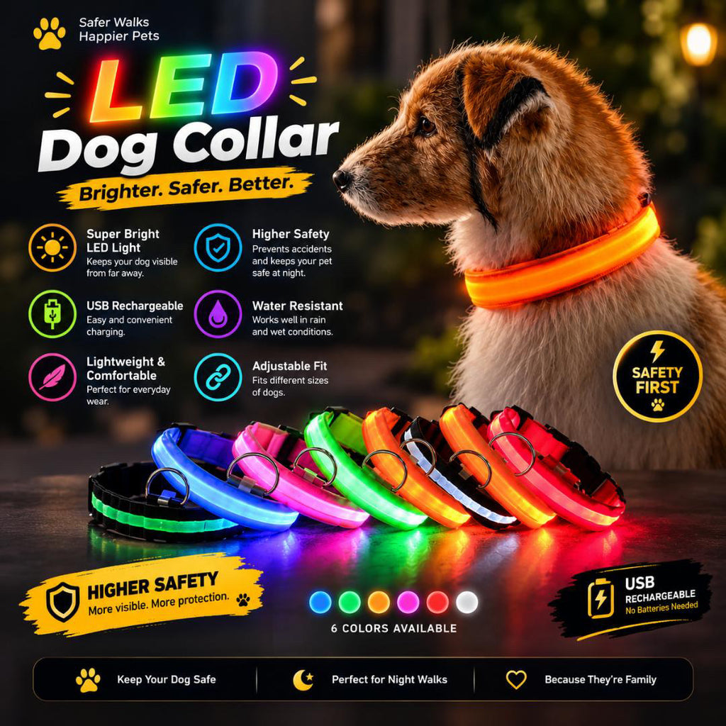 GlowPaw LED Safety Collar