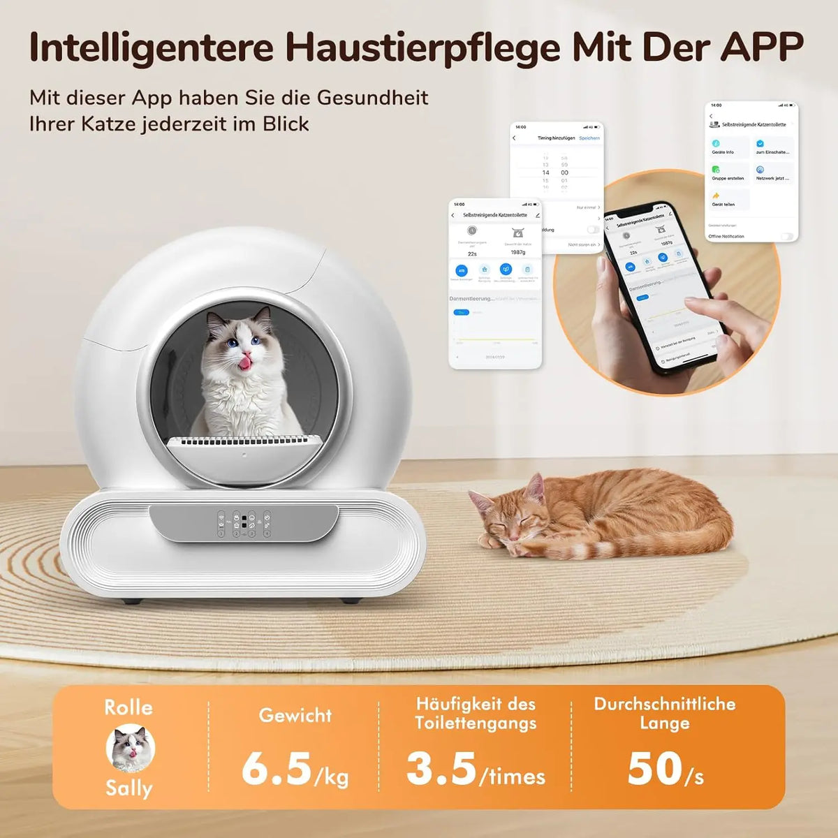 Smart Self-Cleaning Cat Litter Box