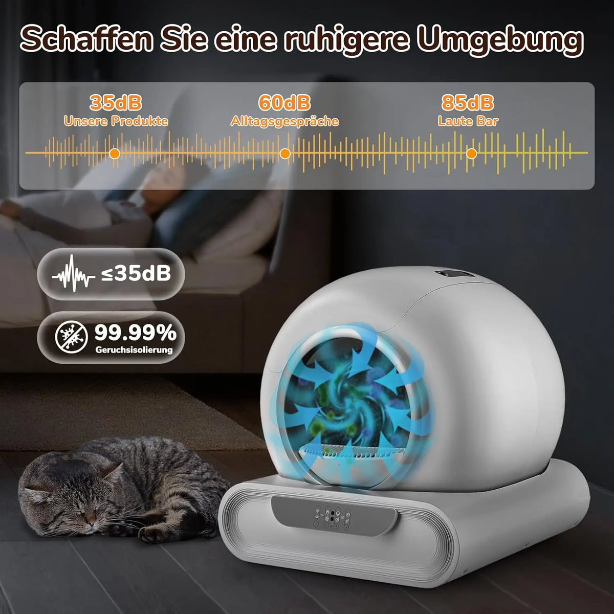Smart Self-Cleaning Cat Litter Box