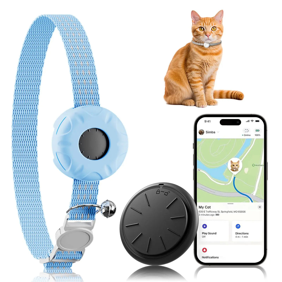 PawTrack™ Cat GPS Tracker Collar