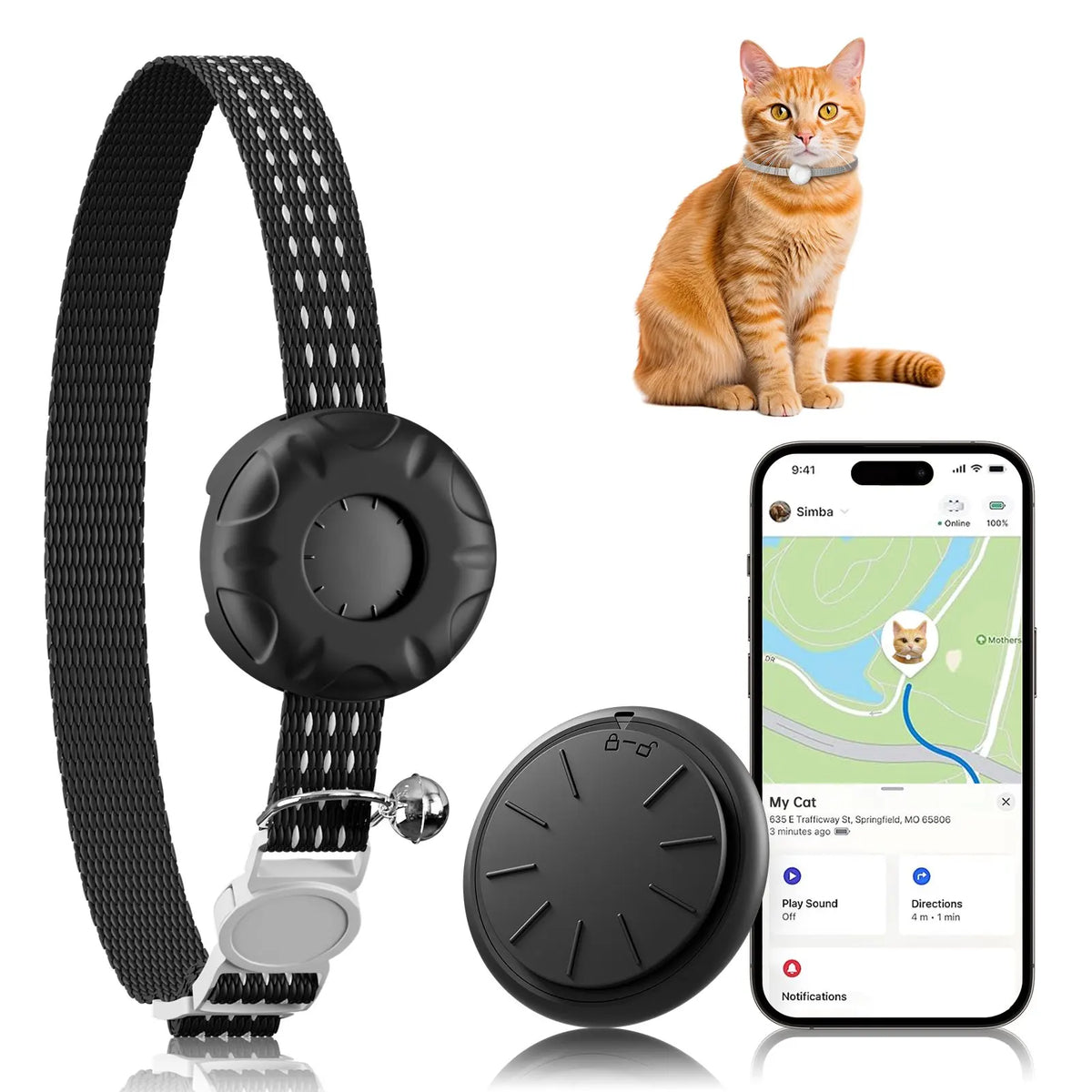 PawTrack™ Cat GPS Tracker Collar