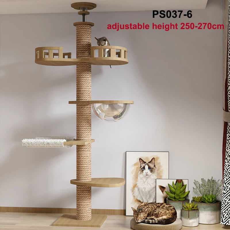 Floor-to-Ceiling Cat Tree Tower