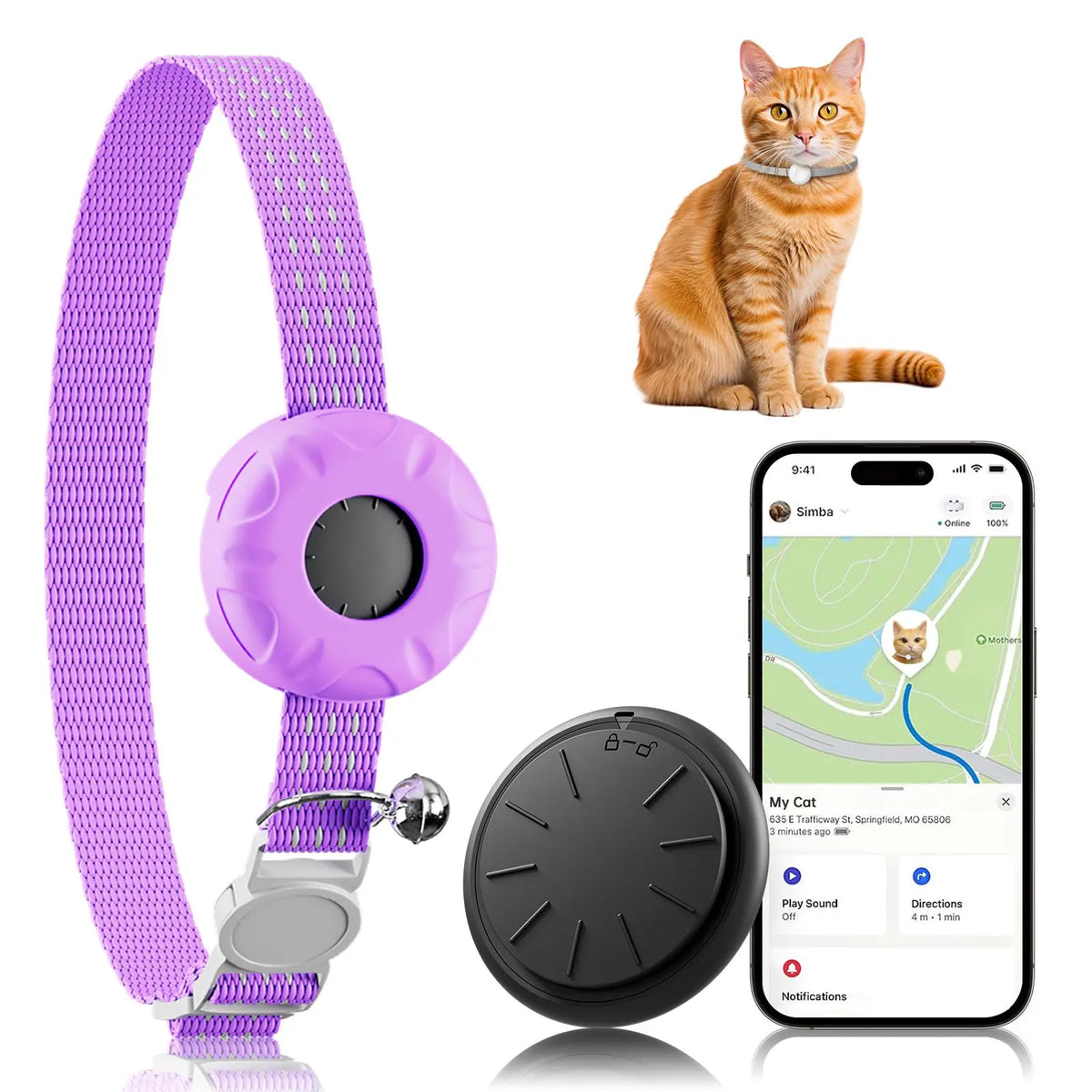 PawTrack™ Cat GPS Tracker Collar