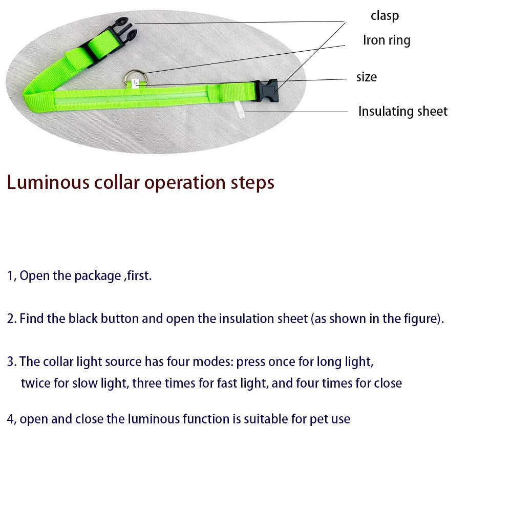 GlowPaw LED Safety Collar