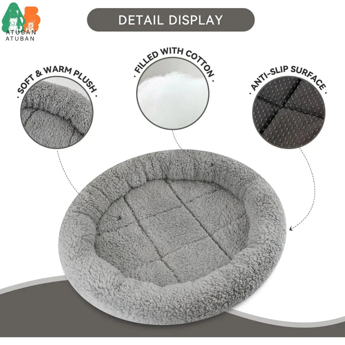 Premium Round Cat Bed for Indoor Cats