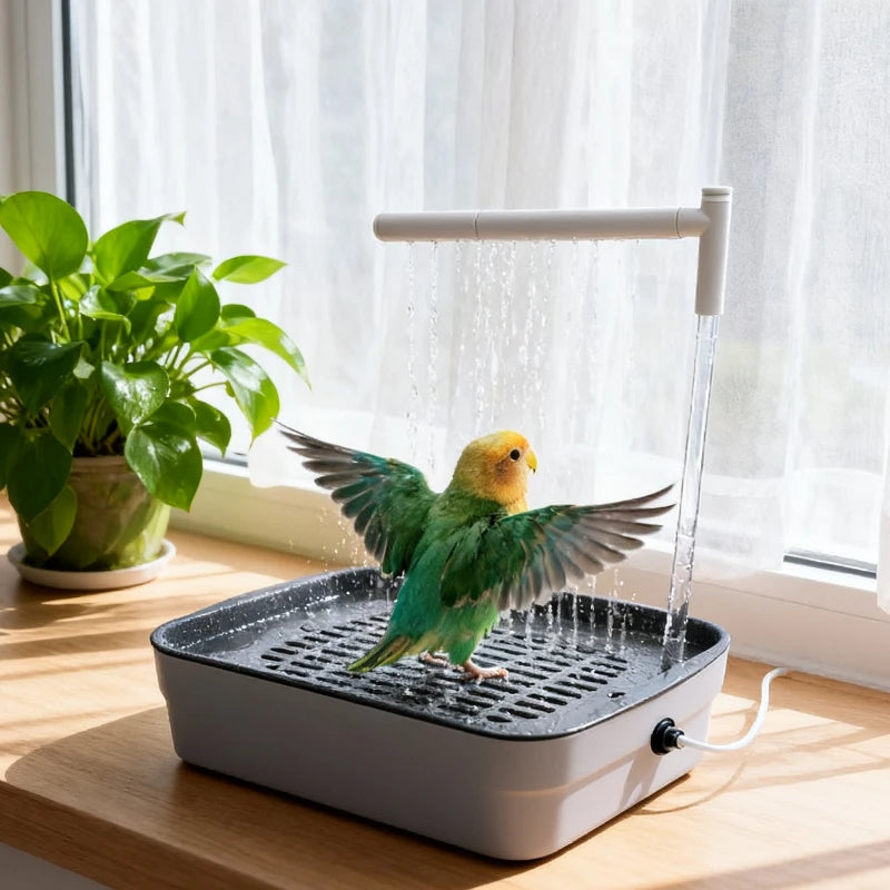 AquaWing™ Smart Parrot Bath