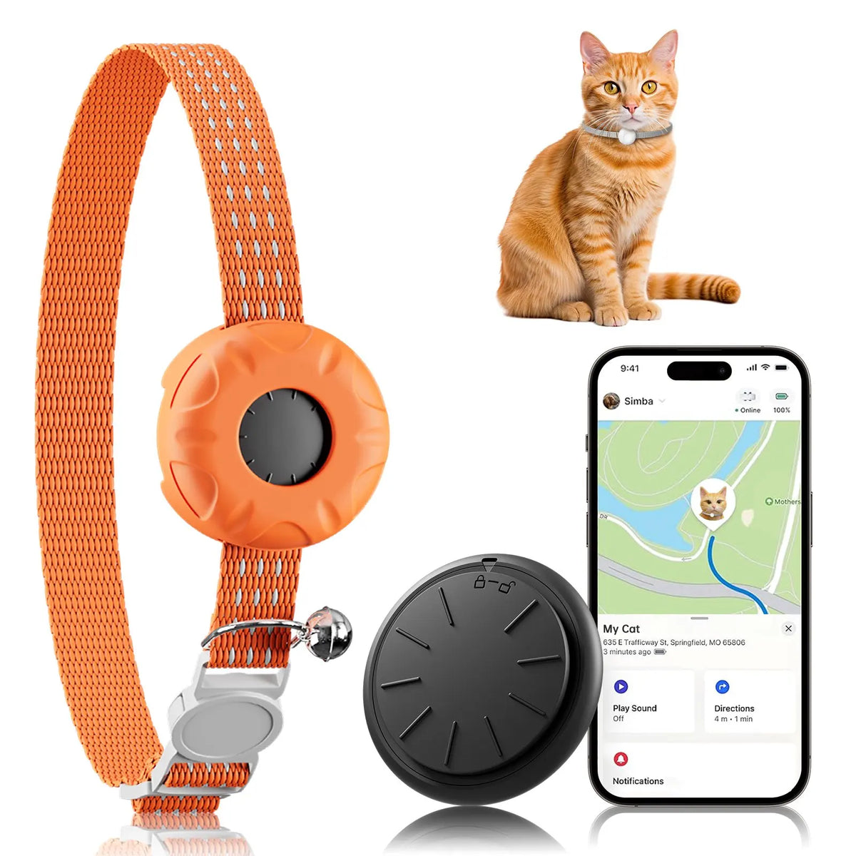 PawTrack™ Cat GPS Tracker Collar