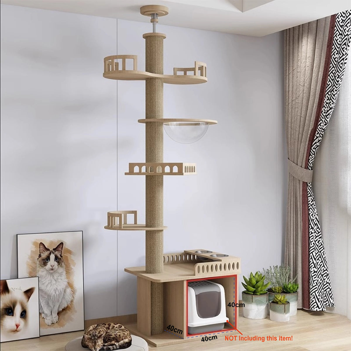Floor-to-Ceiling Cat Tree Tower