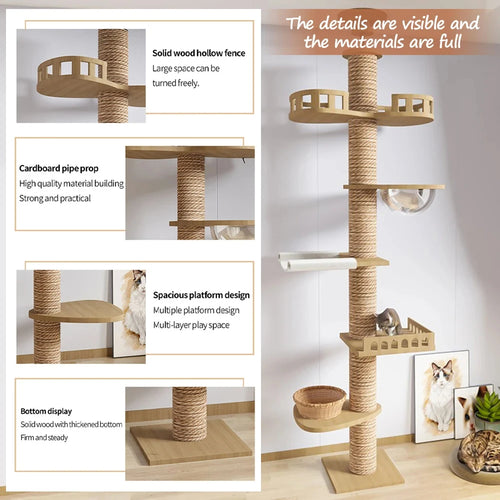 Floor-to-Ceiling Cat Tree Tower