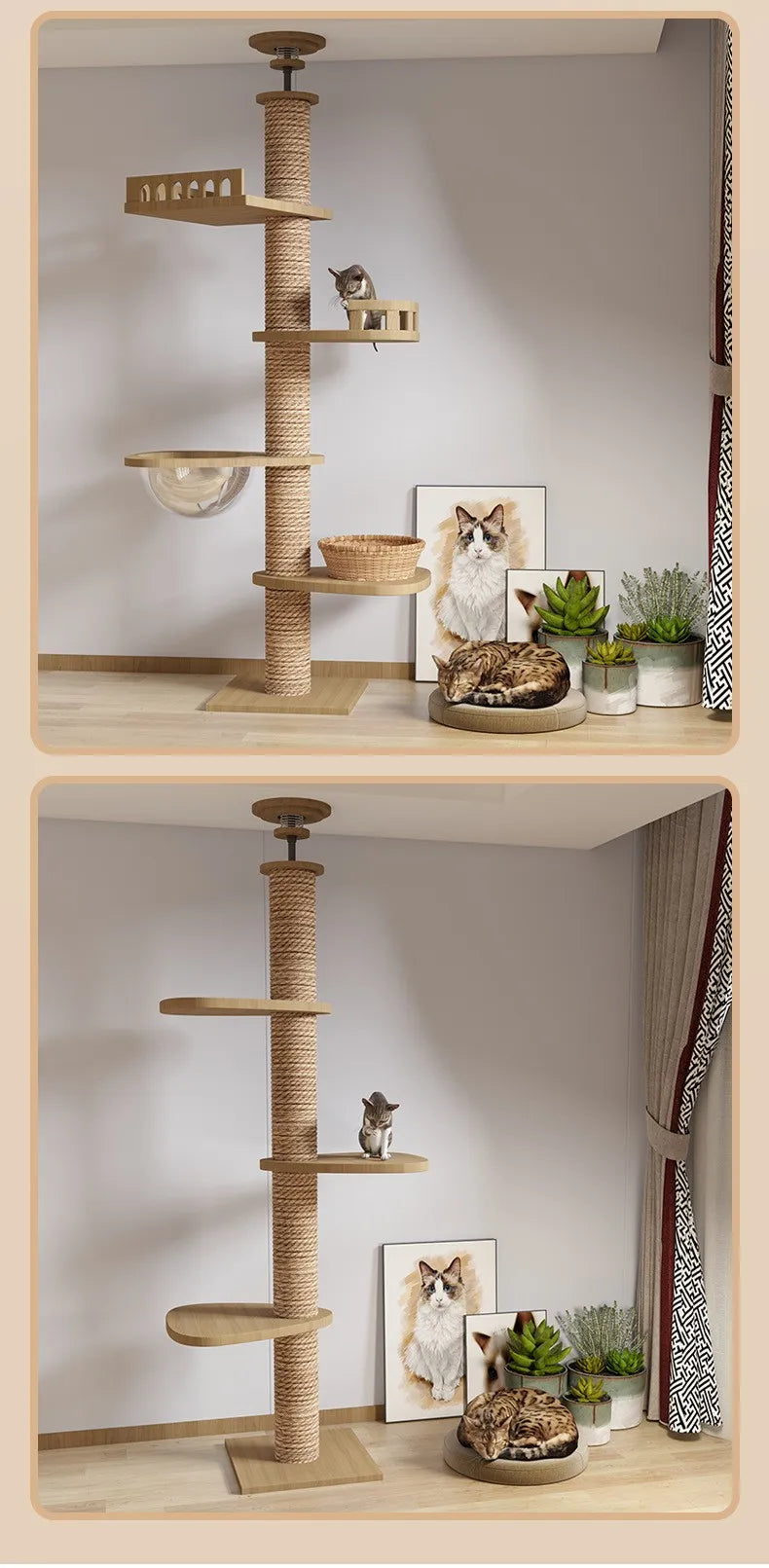 Floor-to-Ceiling Cat Tree Tower