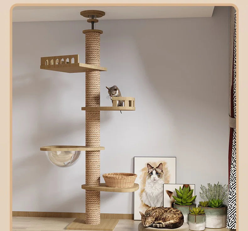 Floor-to-Ceiling Cat Tree Tower