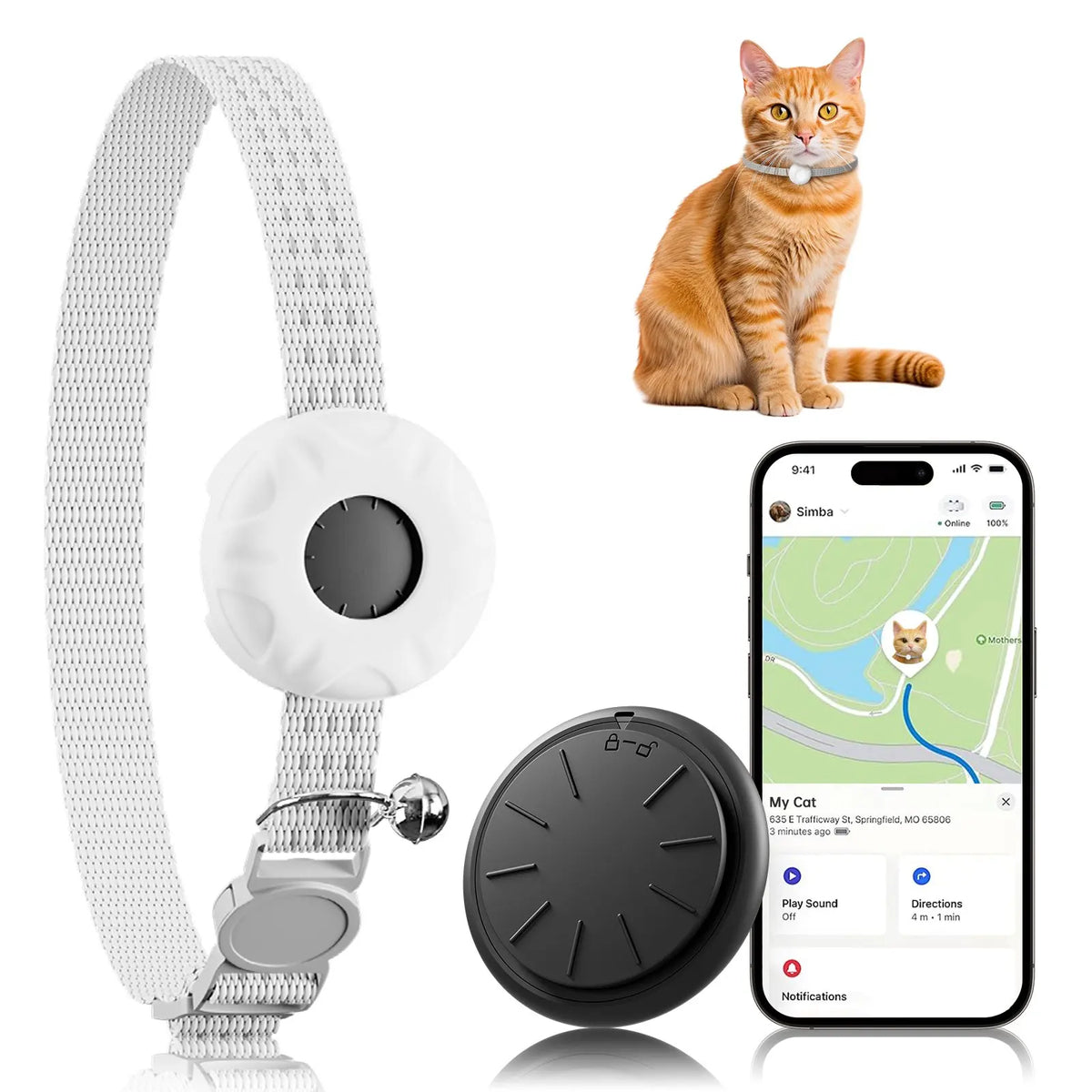 PawTrack™ Cat GPS Tracker Collar