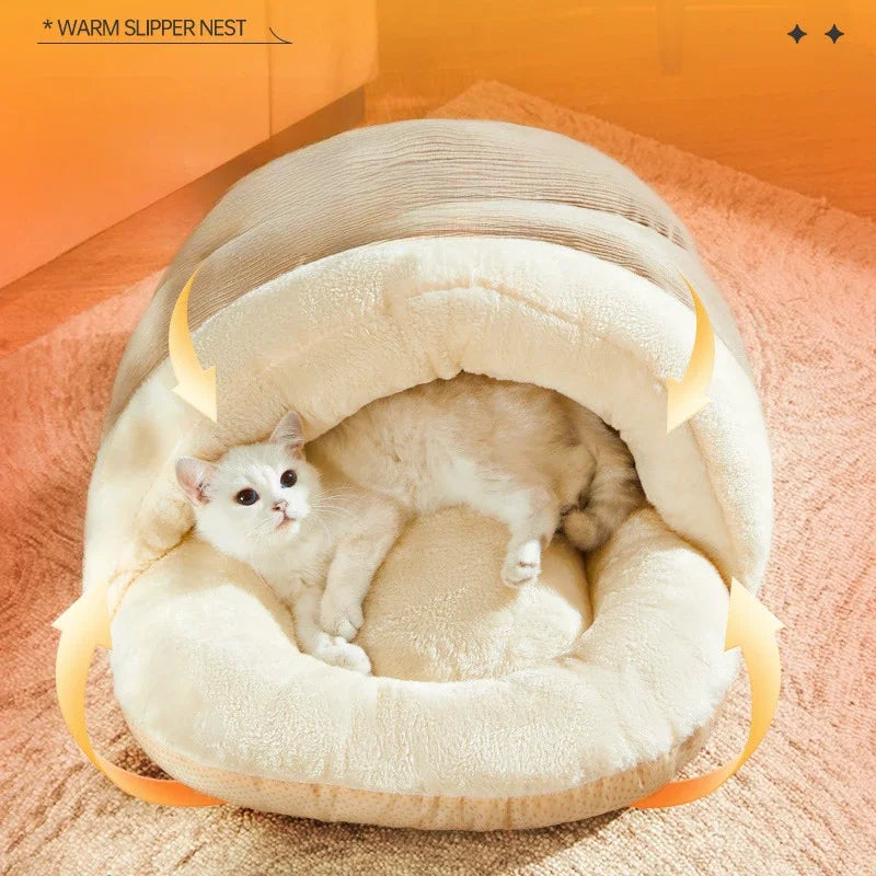 CozyNest™ Enclosed Cat Bed