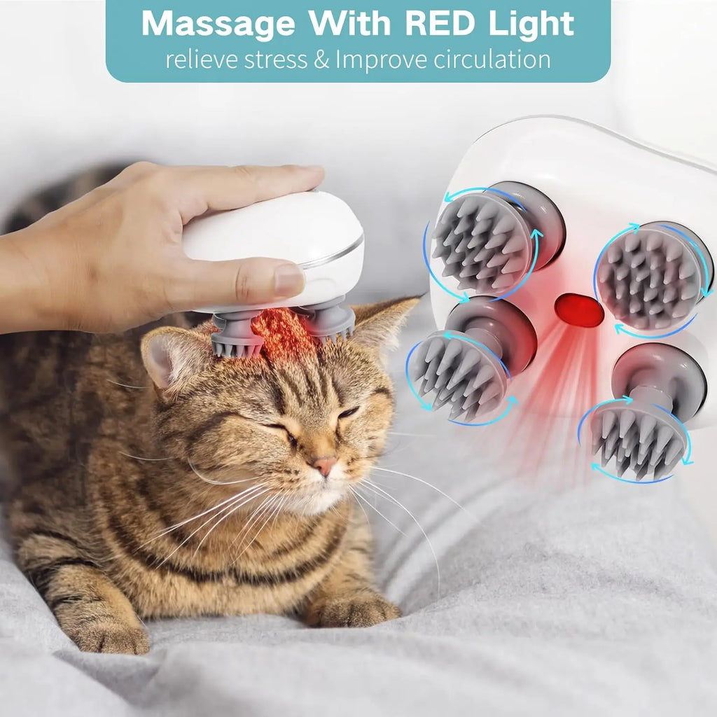 4-Head Electric Pet Massager – Cats & Dogs